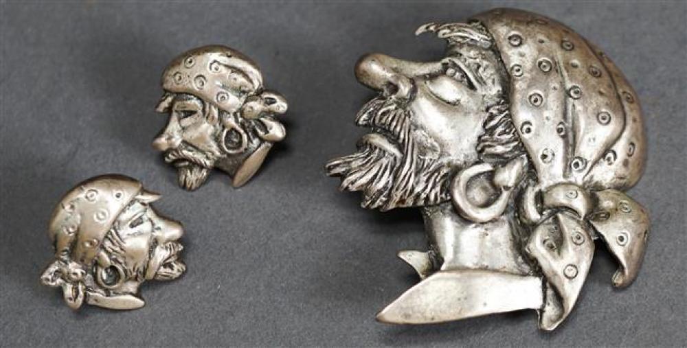 STERLING SILVER "PIRATE'S HEAD" PIN