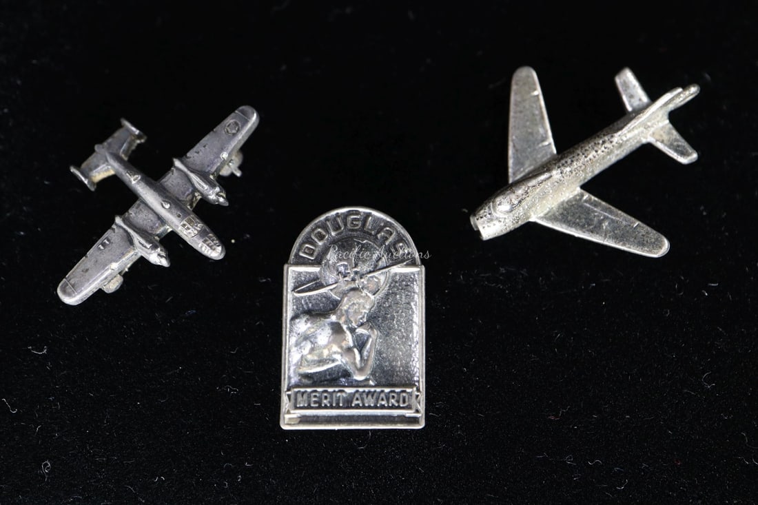 STERLING SILVER  PLANE PIN, PLANE