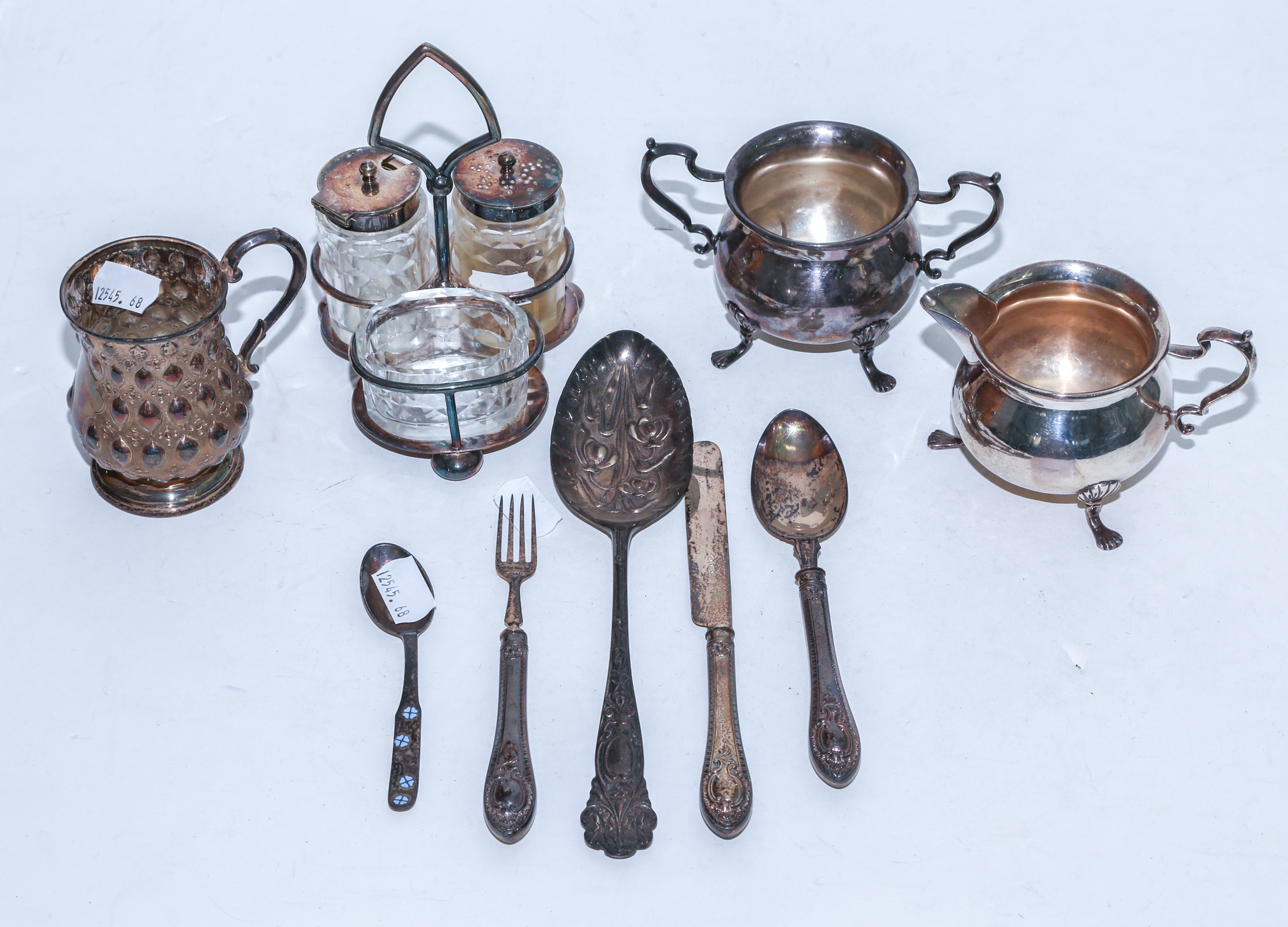 STERLING & SILVER PLATED FLATWARE &