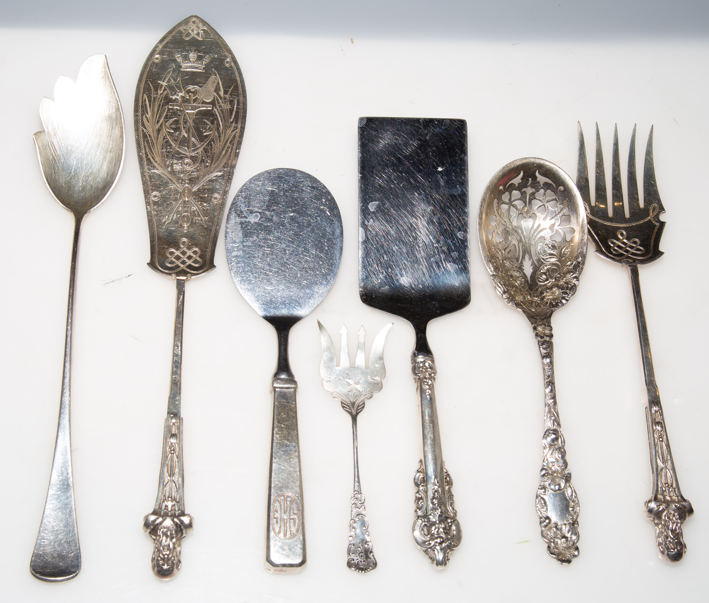 STERLING & SILVER PLATED SERVING