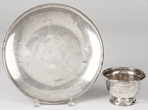 STERLING SILVER PLATTER AND
