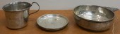 STERLING SILVER PORRINGER, TWO