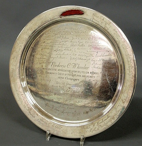 Sterling silver presentation tray
