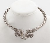 STERLING SILVER RAM HEAD CHOKE