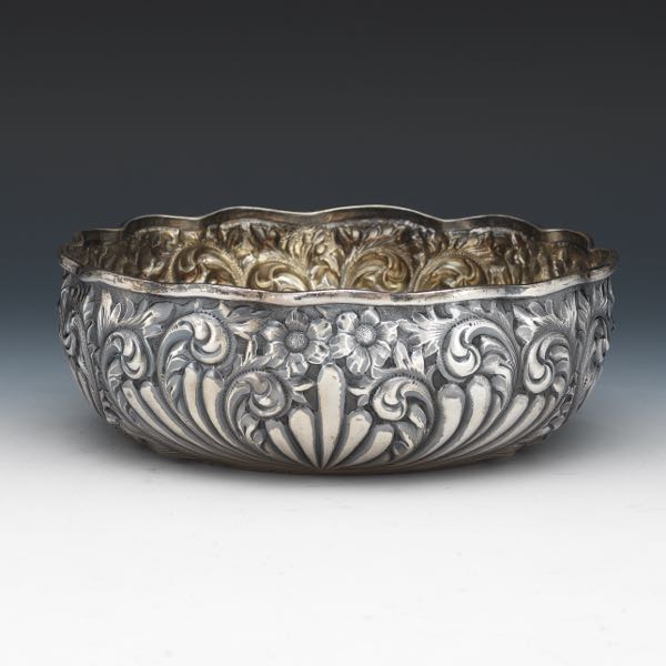 STERLING SILVER REPOUSSE BOWL  2 ¾"