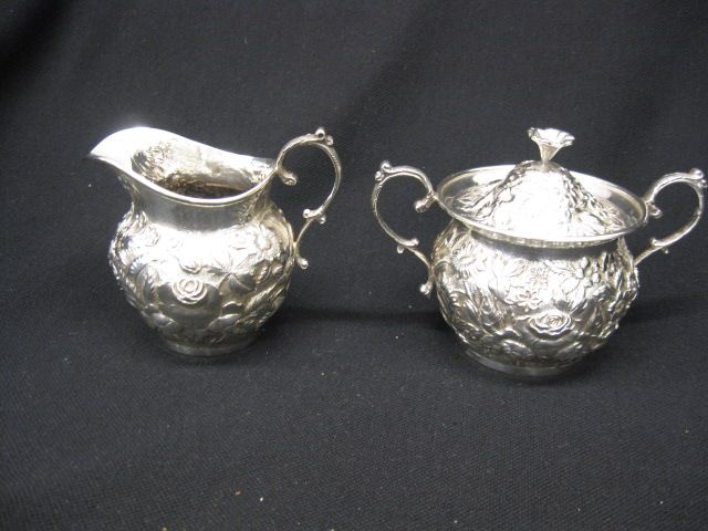 Sterling Silver Repousse Sugar &