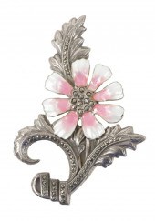STERLING SILVER RETRO FLOWER P