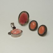 STERLING SILVER & RHODONITE RI
