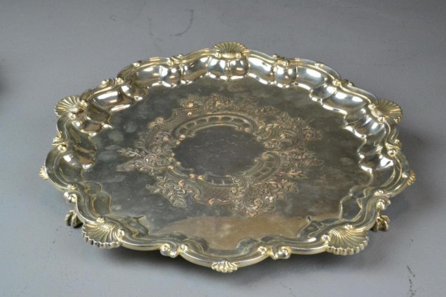 STERLING SILVER ROUND FOOTED