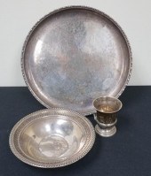 STERLING SILVER ROUND TRAY, SM