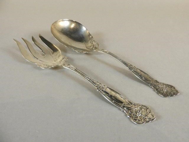 STERLING SILVER SALAD SERVERS,