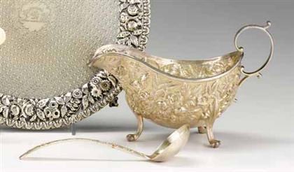 Sterling silver sauce boat and