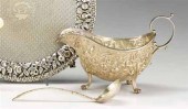 Sterling silver sauce boat and
