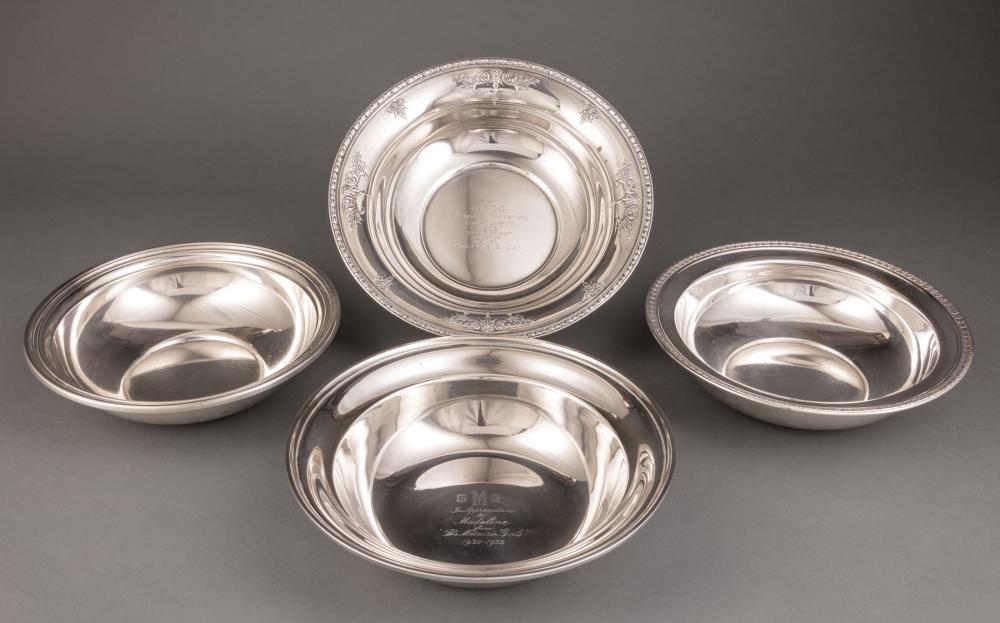STERLING SILVER SERVING BOWLSFour