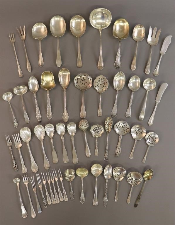 Sterling silver serving pieces,