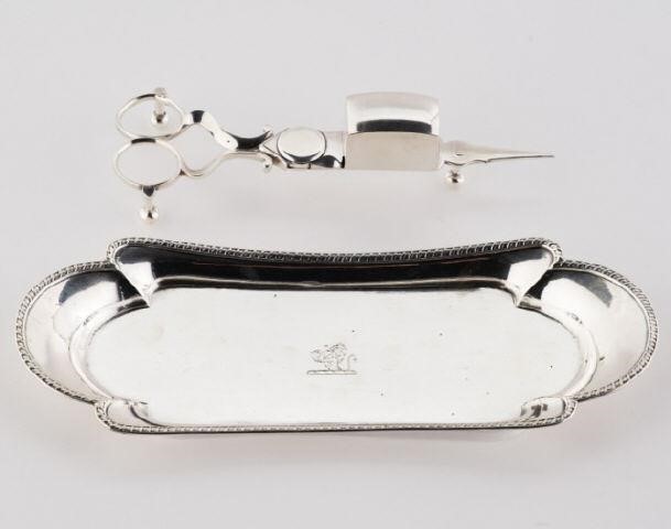 STERLING SILVER SNUFFER TRAY &