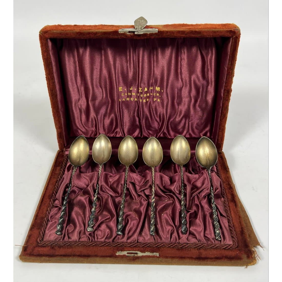 Sterling silver spoon set. 6