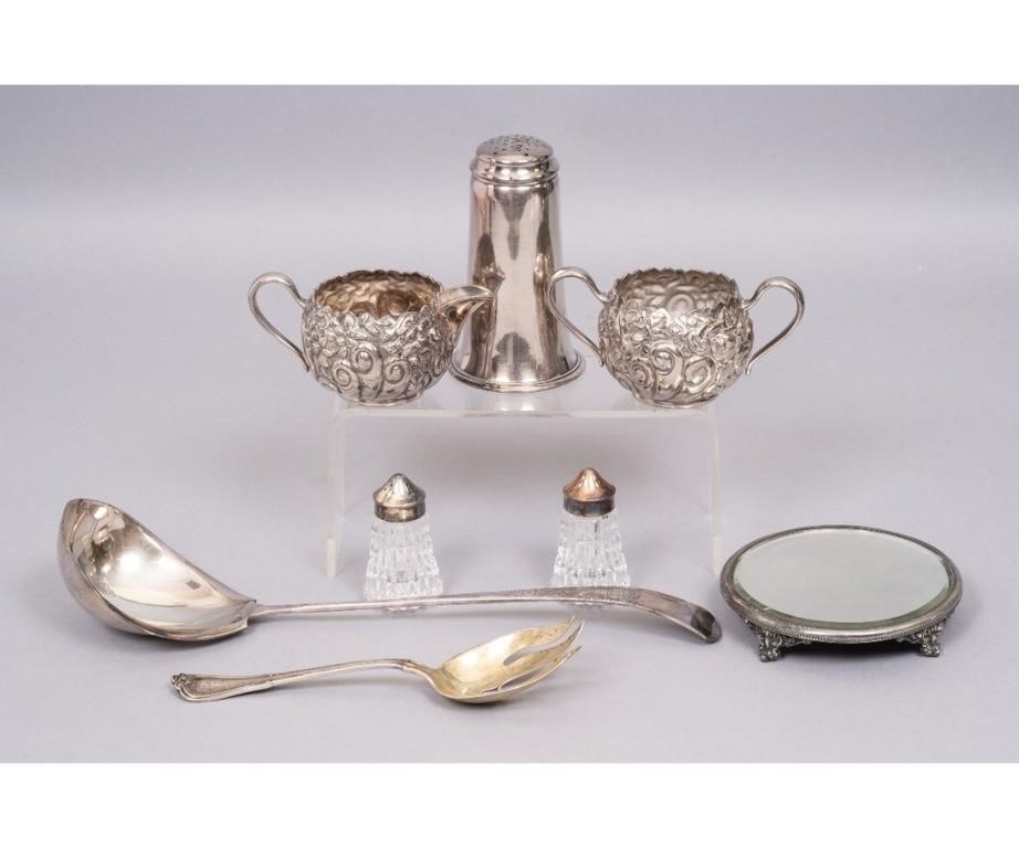 Sterling silver spoon; together
