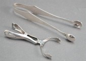 STERLING SILVER SUGAR TONGS AN