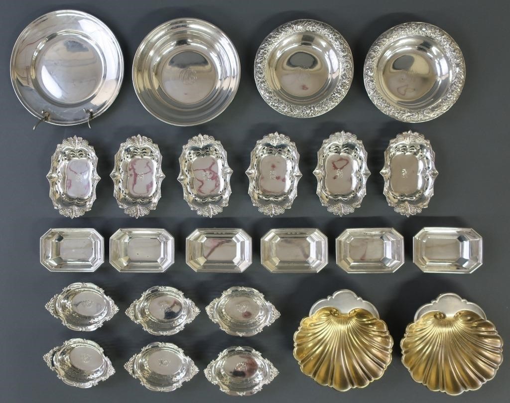 Sterling silver tableware, 33