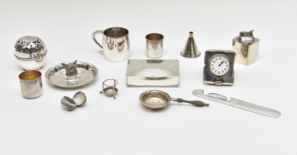 Sterling silver tableware to
