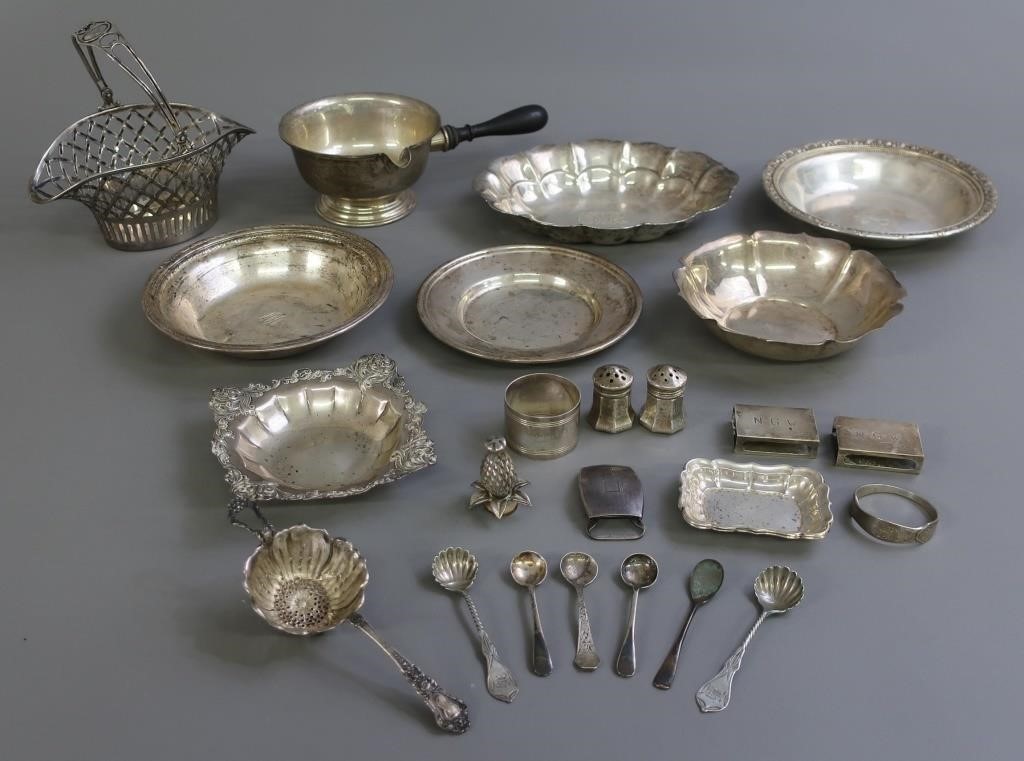 Sterling silver tableware to