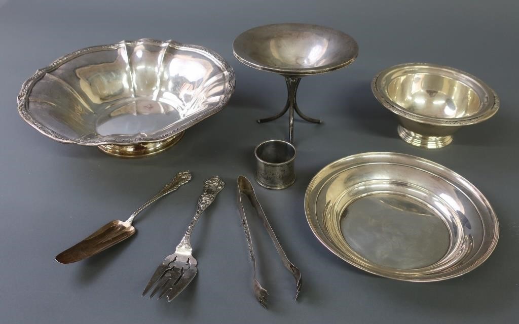 Sterling silver tableware to