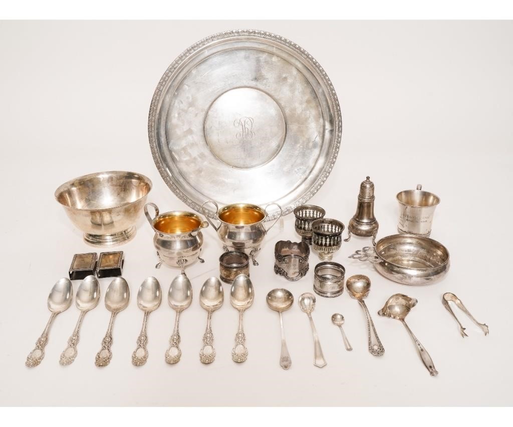 Sterling silver tableware to
