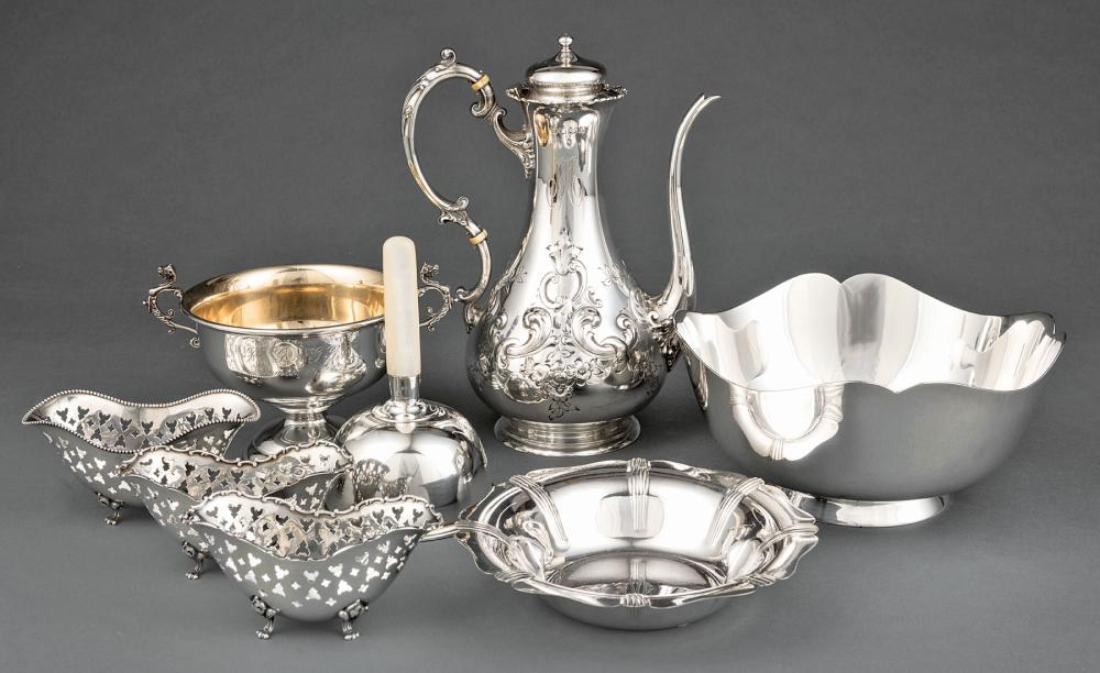 STERLING SILVER TABLEWAREGroup of
