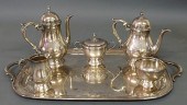 Sterling silver tea service by