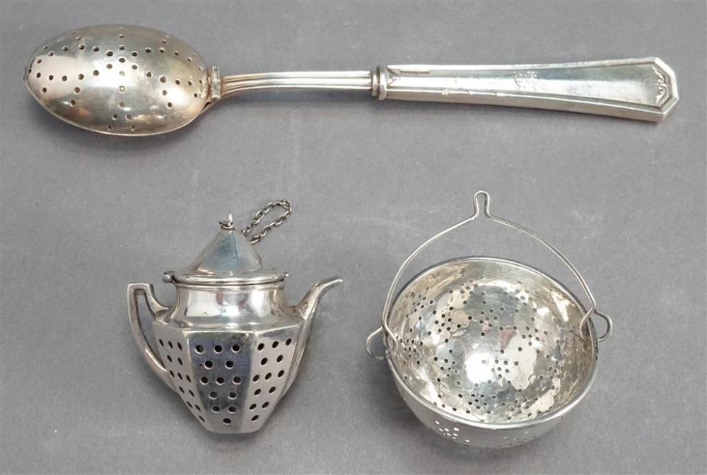STERLING SILVER 'TEAPOT' FORM TEA