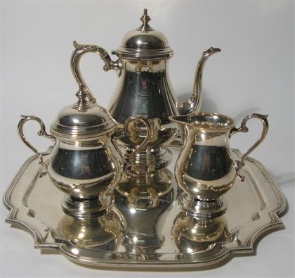 Sterling silver three piece tea set