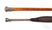 STERLING SILVER TIPPED CANE AN