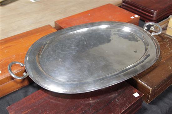 STERLING SILVER TRAY. Handled