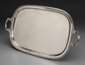 Sterling silver tray, rounded