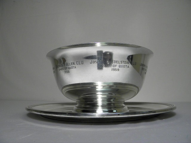 Sterling silver trophy bowl and
