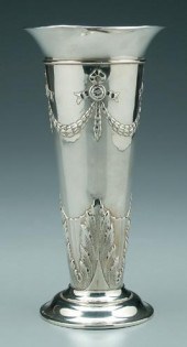 Sterling silver trumpet form v
