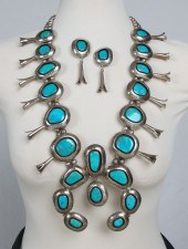STERLING SILVER & TURQUOISE SQ
