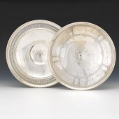 STERLING SILVER, TWO LOW SERVI