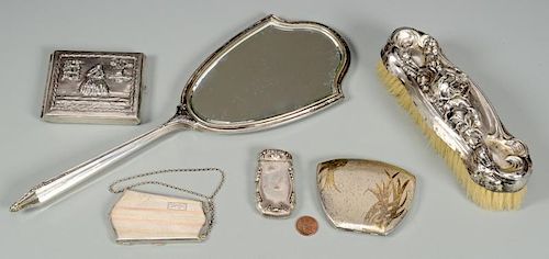 STERLING SILVER VANITY SET &