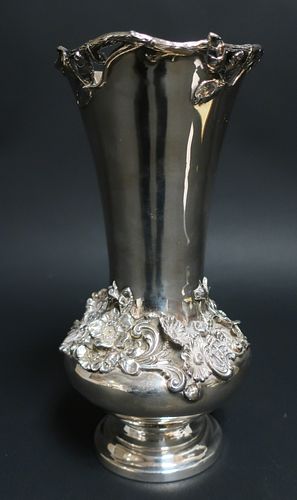 STERLING SILVER VASE, GRAFF