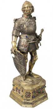 STERLING SILVER VERMEIL KNIGHT