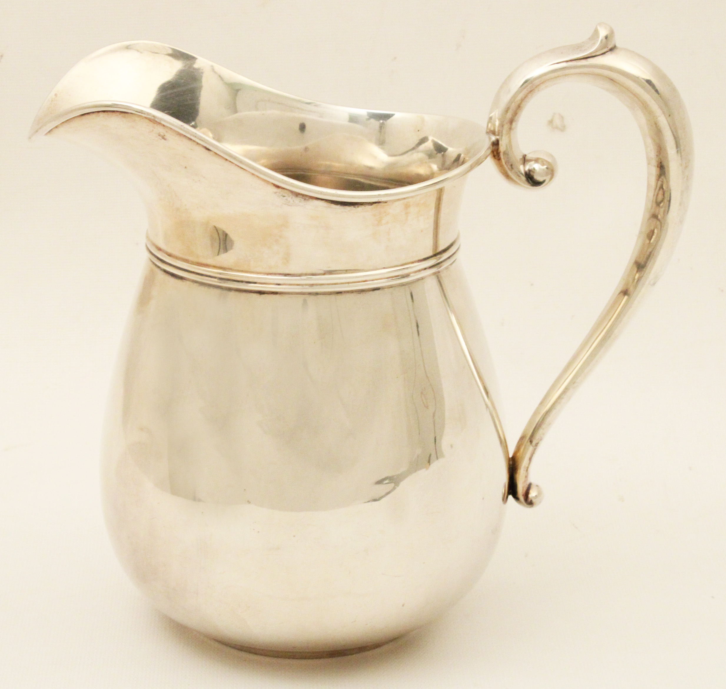 STERLING SILVER WATER PITCHER; 