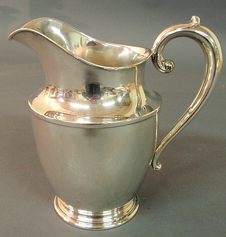 Sterling silver water pitcher by
