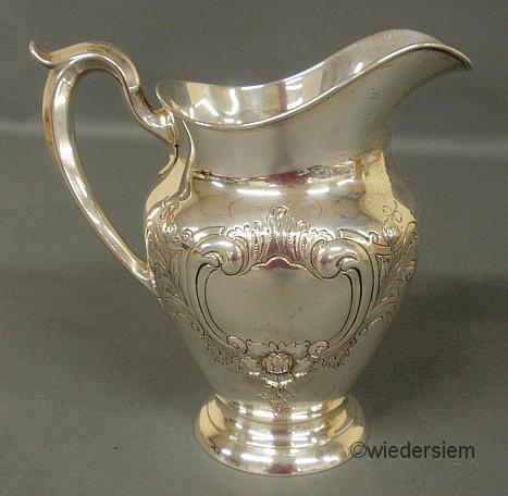 Sterling silver water pitcher by