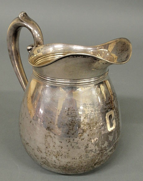 Sterling silver water pitcher by