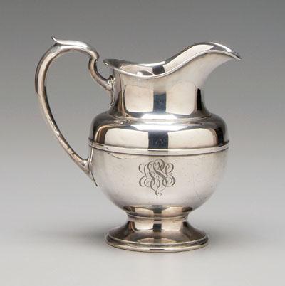 Sterling silver water pitcher,