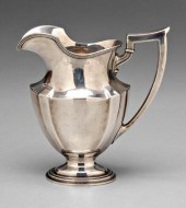 Sterling silver water pitcher,