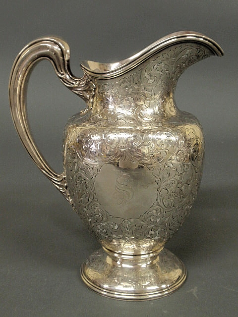 Sterling silver water pitcher