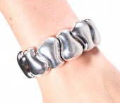 STERLING SILVER WAVY LINK STRE